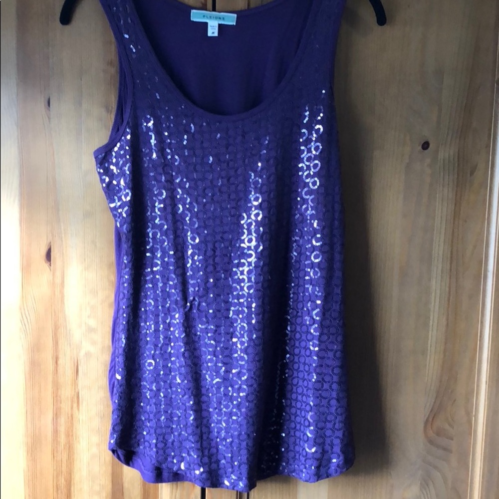 Nordstrom Pleione Sequin Top- Purple